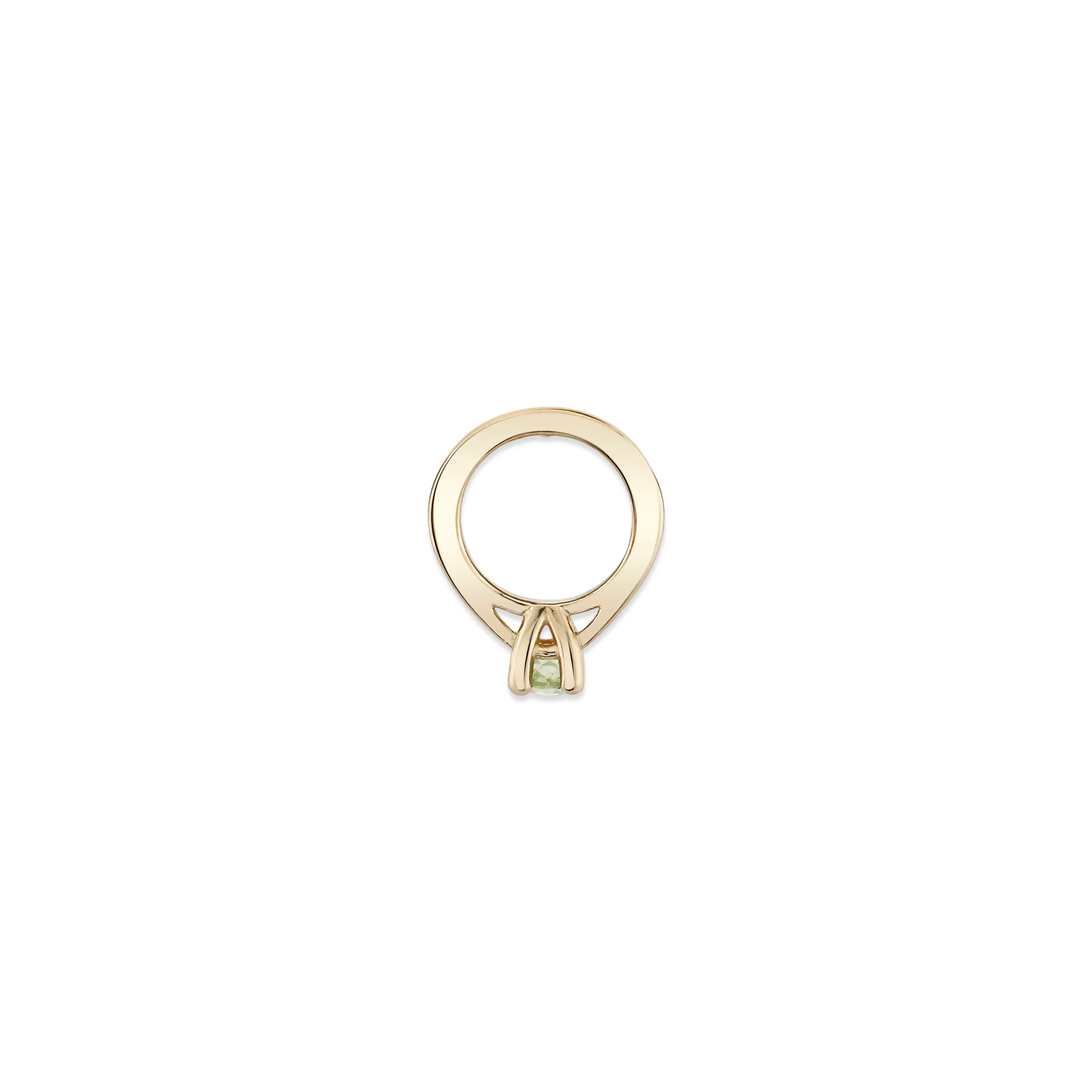 Teensy Stone Ring Charm Necklace
