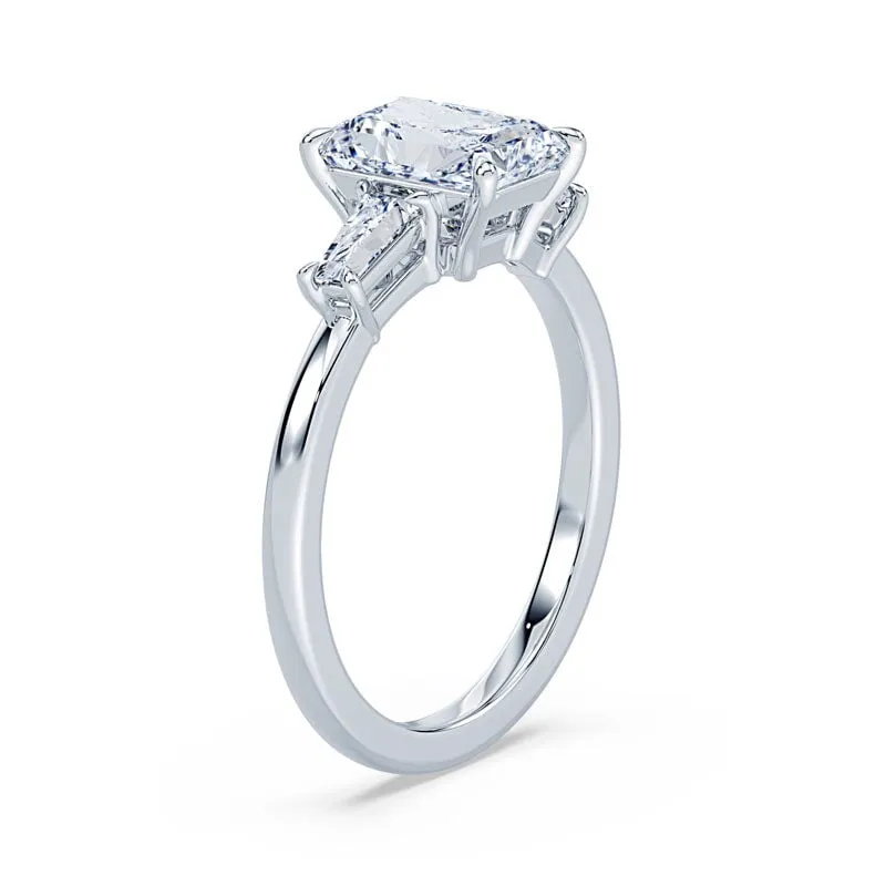 Three Stone Radiant Cut Ring