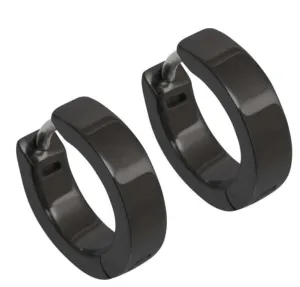Titanium Flat Cuff Full Huggie Hoop Earrings