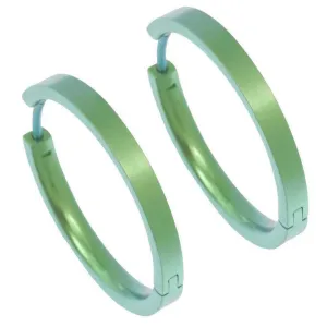 Titanium Green Hoop Earrings