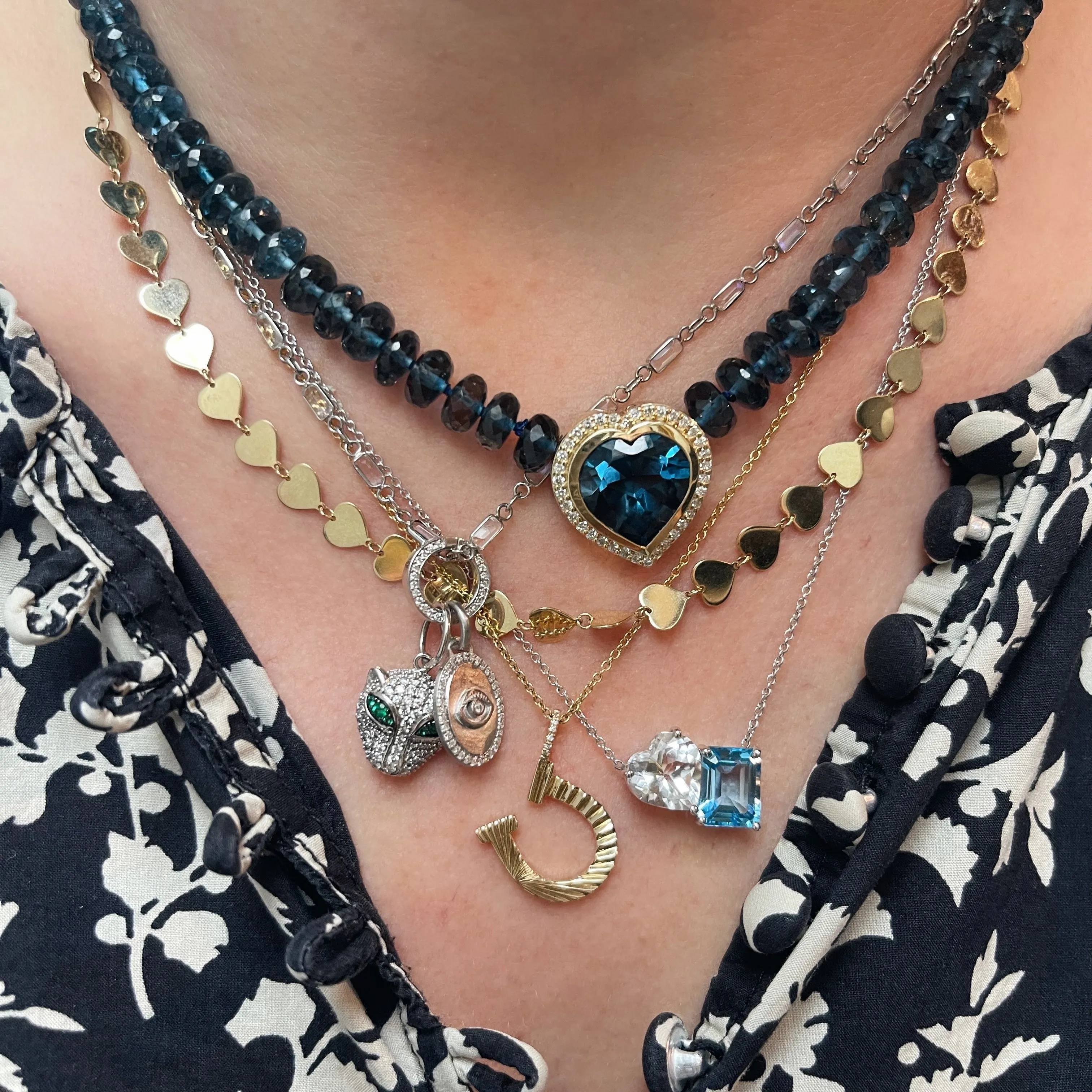 Tori Two Stone Gemstone Necklace