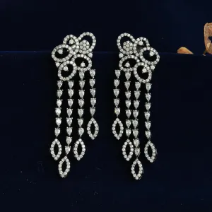 White Zircon/AD Earring 13752-0823