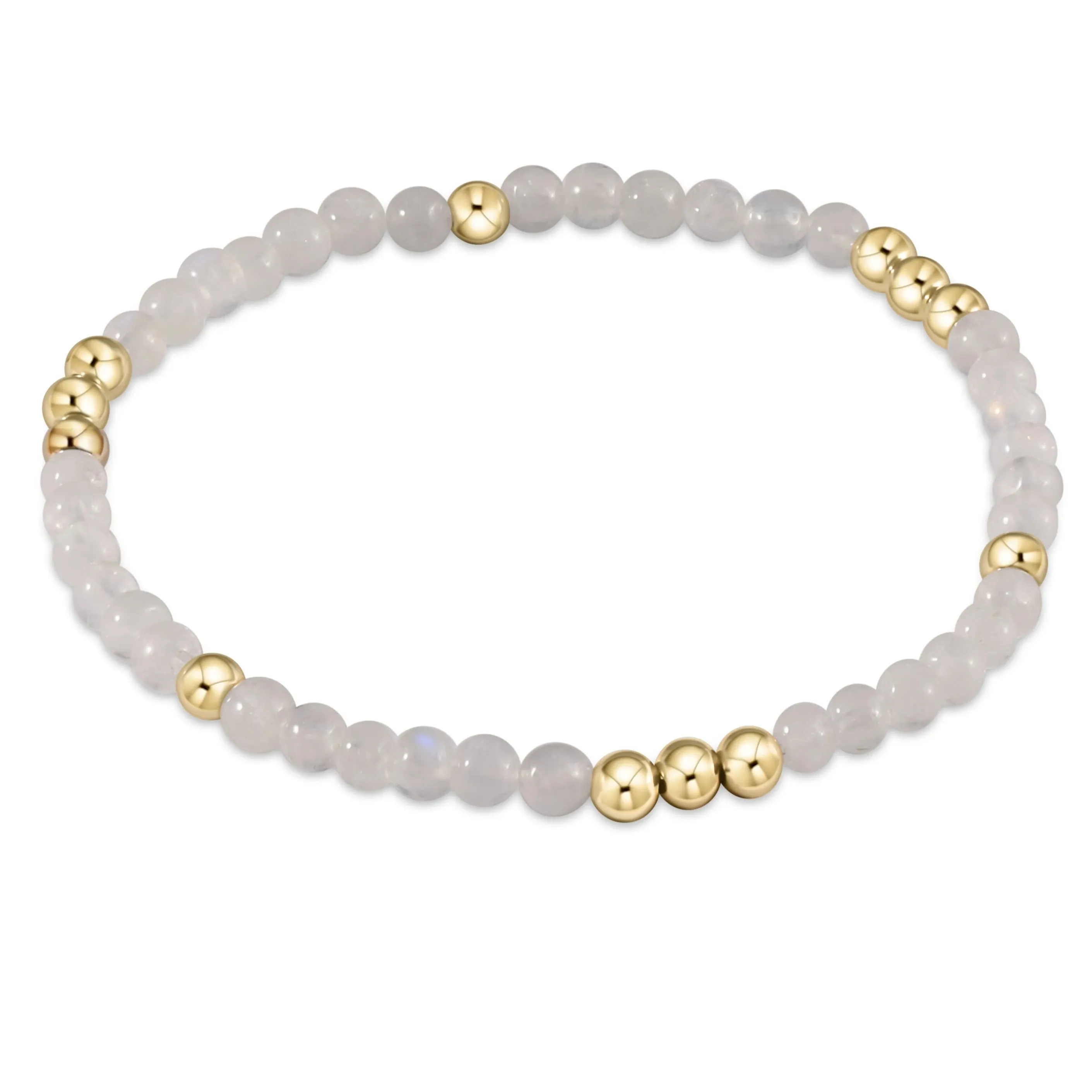 Worthy Pattern 4mm Bead Bracelet - Moonstone