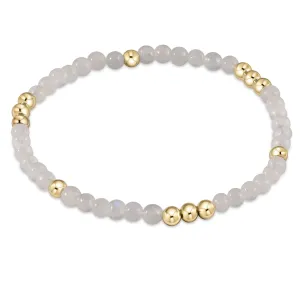 Worthy Pattern 4mm Bead Bracelet - Moonstone